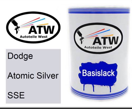 Dodge, Atomic Silver, SSE: 500ml Lackdose, von ATW Autoteile West.